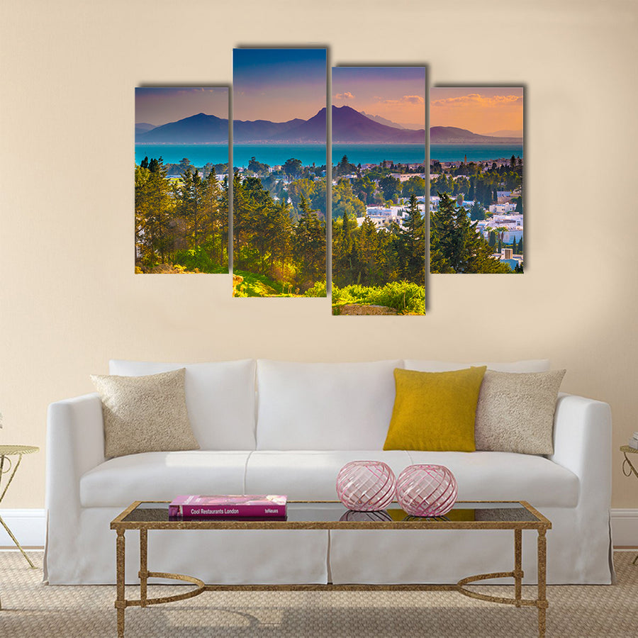 hill Byrsa with ancient remains of Carthage Multi panel canvas wall art
