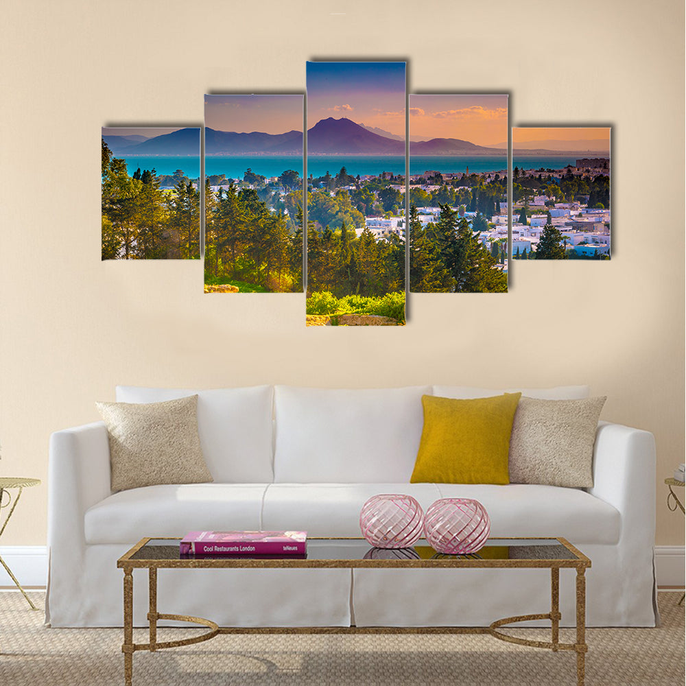 hill Byrsa with ancient remains of Carthage Multi panel canvas wall art