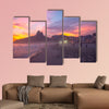 People enjoy the Ipanema Beach at Sunset in Rio de Janeiro multi panel canvas wall art