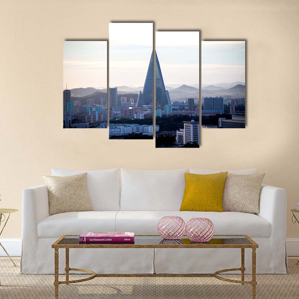 Pyongyang, capital of North Korea, Liu Jing Hotel multi panel canvas wall art