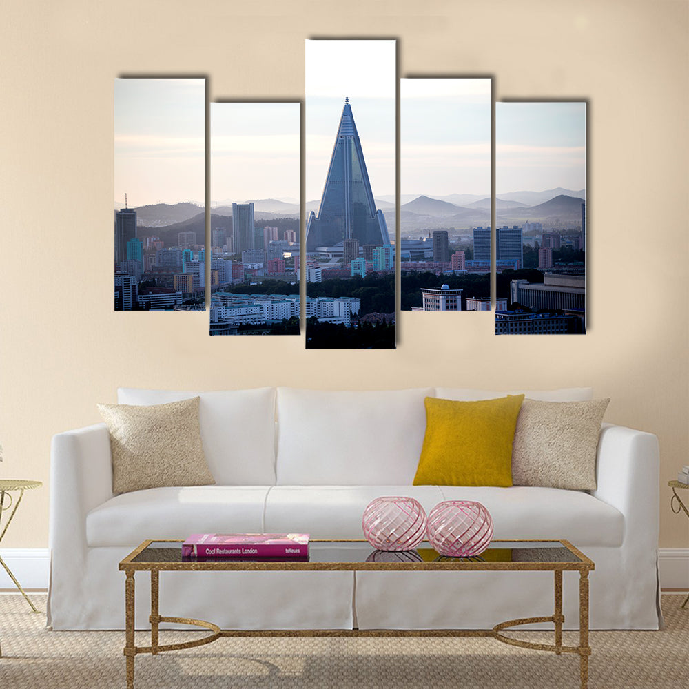 Pyongyang, capital of North Korea, Liu Jing Hotel multi panel canvas wall art