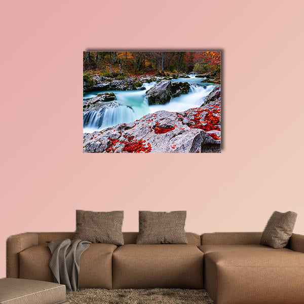 Canyon Mostnica near Lake Bohinj in Slovenia (Mostnice Korita) multi panel canvas wall art