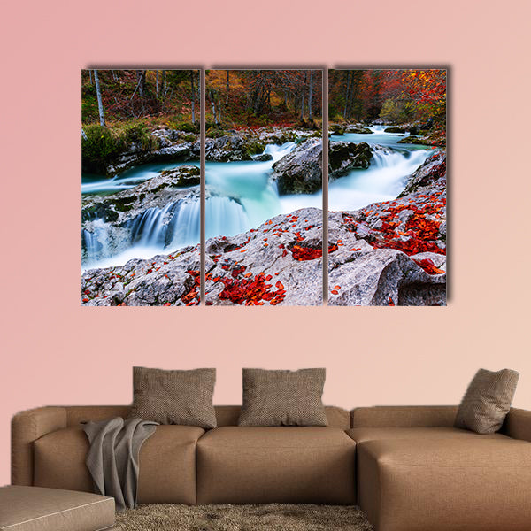 Canyon Mostnica near Lake Bohinj in Slovenia (Mostnice Korita) multi panel canvas wall art