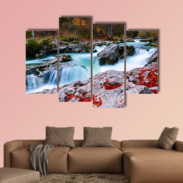 Canyon Mostnica near Lake Bohinj in Slovenia (Mostnice Korita) multi panel canvas wall art