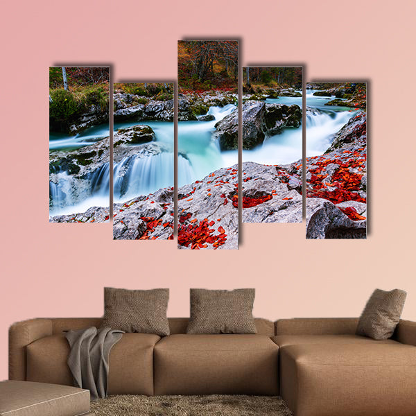 Canyon Mostnica near Lake Bohinj in Slovenia (Mostnice Korita) multi panel canvas wall art