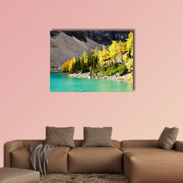 Lake Agnes in autumn, Canadian Rockies multi panel canvas wall art