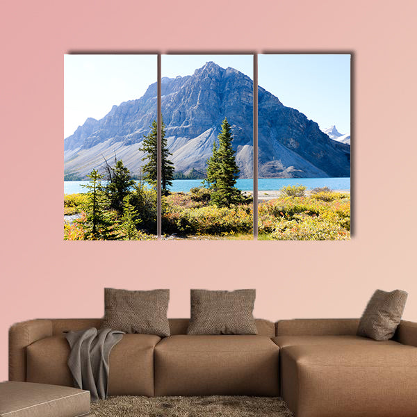 Bow Lake in Autumn, Canadian Rockies Multi panel canvas wall art