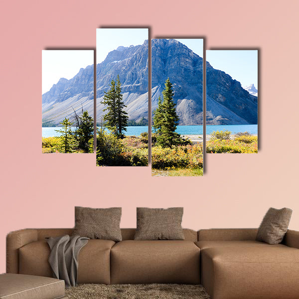 Bow Lake in Autumn, Canadian Rockies Multi panel canvas wall art