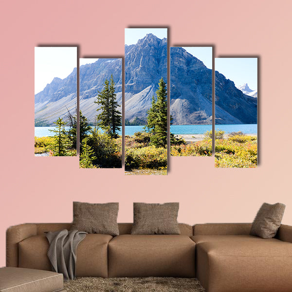 Bow Lake in Autumn, Canadian Rockies Multi panel canvas wall art