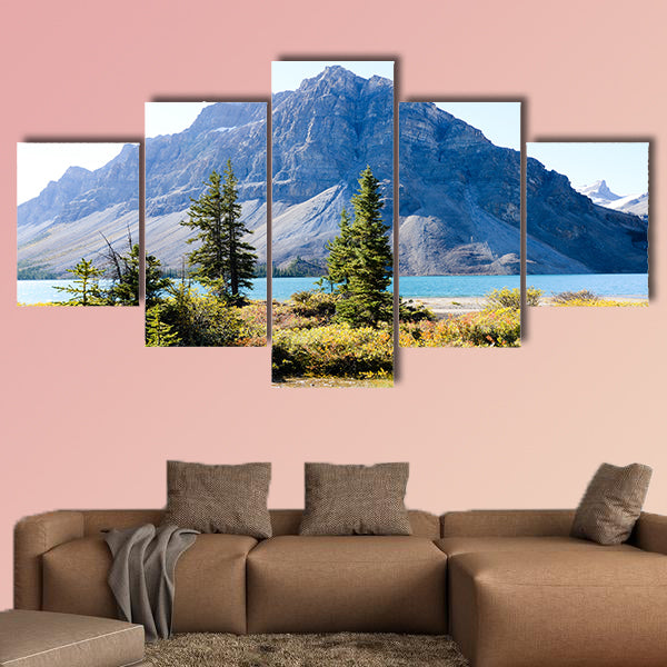 Bow Lake in Autumn, Canadian Rockies Multi panel canvas wall art