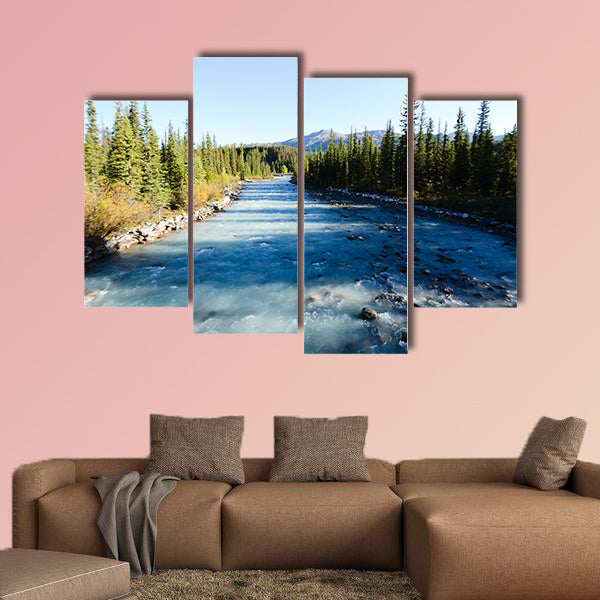 Lake Louise Village in Autumn, Canadian Rockies Multi panel canvas wall art