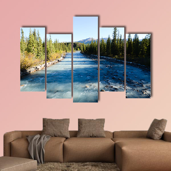 Lake Louise Village in Autumn, Canadian Rockies Multi panel canvas wall art