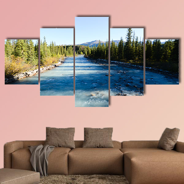 Lake Louise Village in Autumn, Canadian Rockies Multi panel canvas wall art