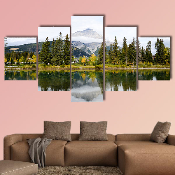 Banff in Autumn, Bow River and Cascade Mountain, Canadian Rockies wall art