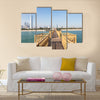 Wooden Pier, Kuwait Multi Panel Canvas Wall Art