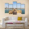 Wooden Pier, Kuwait Multi Panel Canvas Wall Art