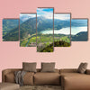 Panoramic view of Interlaken in a beautiful summer day, Switzerland multi panel canvas wall art