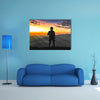 Army rangers on the sunrise in the mountains Multi panel canvas wall art