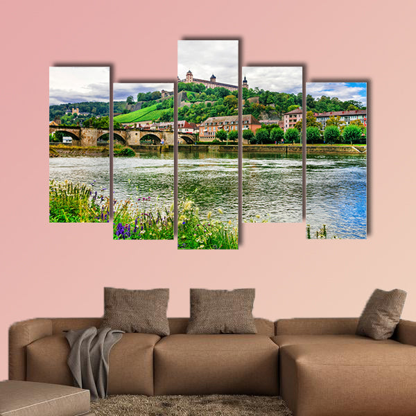 Wurzburg town, Landmarks of Germany multi panel canvas wall art