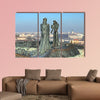 Sculpture of Prince Buda and Princess Pest multi panel canvas wall art