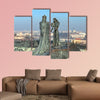 Sculpture of Prince Buda and Princess Pest multi panel canvas wall art