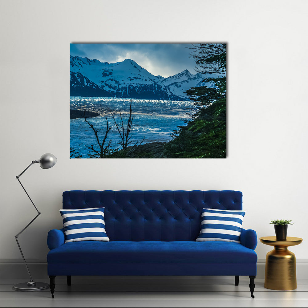 The Shining Countryside Mountains Covered With Snow Are Attractine The Eyes Of The Tourists, Chile, Multi Panel Canvas Wall Art