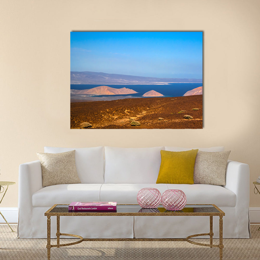 Gulf Of Tadjoura, Ghoubet Lake And Diable Island In Djibouti Multi Panel Canvas Wall Art