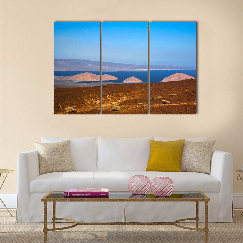 Gulf Of Tadjoura, Ghoubet Lake And Diable Island In Djibouti Multi Panel Canvas Wall Art