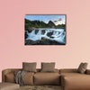 Swift current falls in Many Glacier, Glacier National Park multi panel canvas wall art