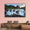 Swift current falls in Many Glacier, Glacier National Park multi panel canvas wall art