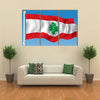 The Vector Illustration Of The Flag Of The Lebanon Multi Panel Canvas Wall Art