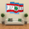 The Vector Illustration Of The Flag Of The Lebanon Multi Panel Canvas Wall Art