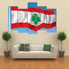 The Vector Illustration Of The Flag Of The Lebanon Multi Panel Canvas Wall Art