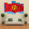 The Vector Illustration Of The Flag Of The Kyrgyzstan Multi Panel Canvas Wall Art