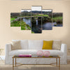 Fine example of Clapper Bridge Post Bridge in the United Kingdom multi panel canvas wall art