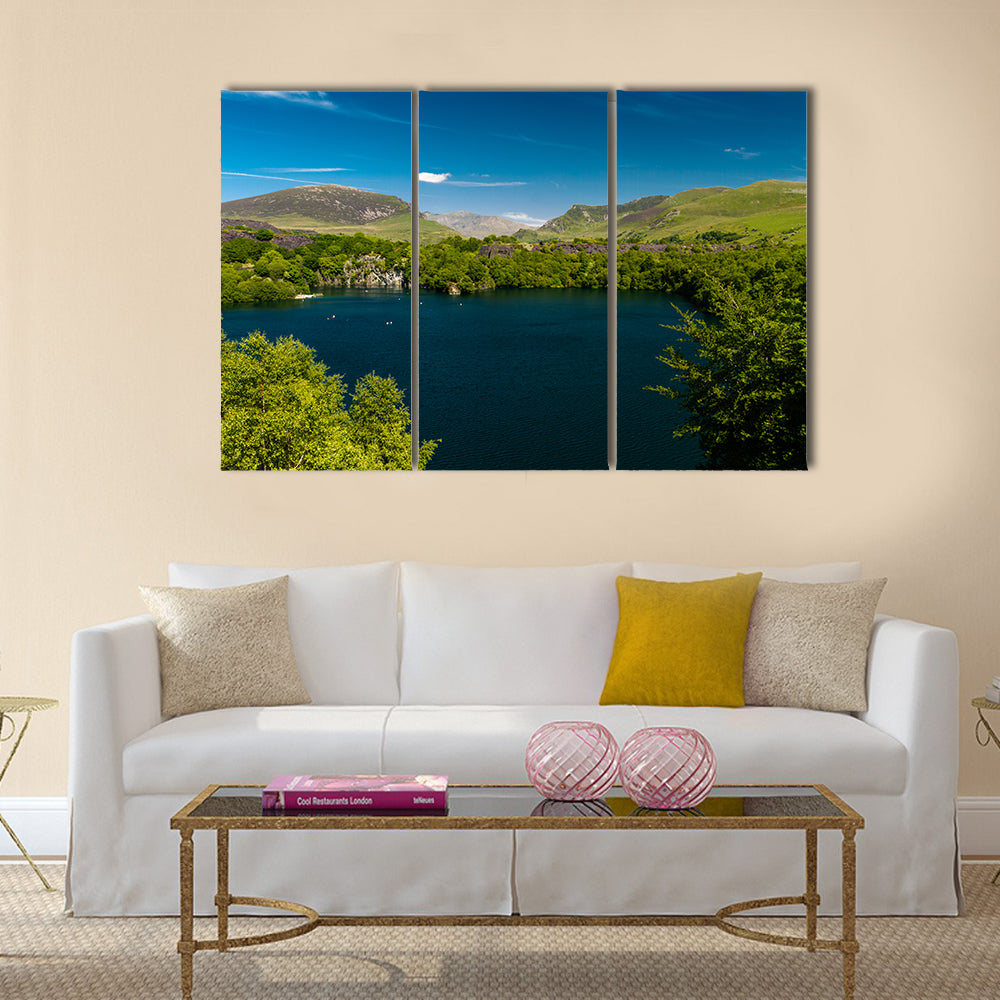 Looking Across The Dorothea Slate Of An Island Loaded With Water, United Kingdom, Multi Panel Canvas Wall Art