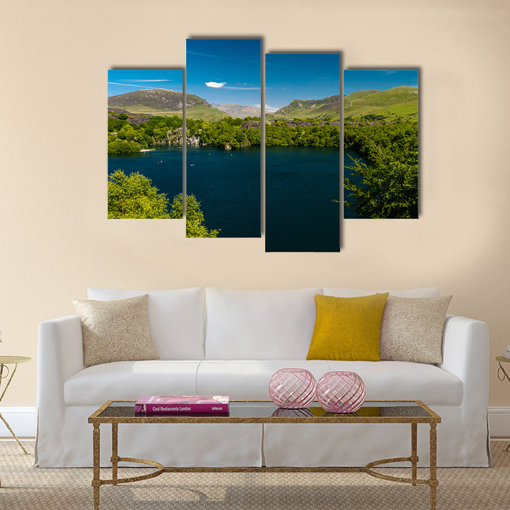 Looking Across The Dorothea Slate Of An Island Loaded With Water, United Kingdom, Multi Panel Canvas Wall Art