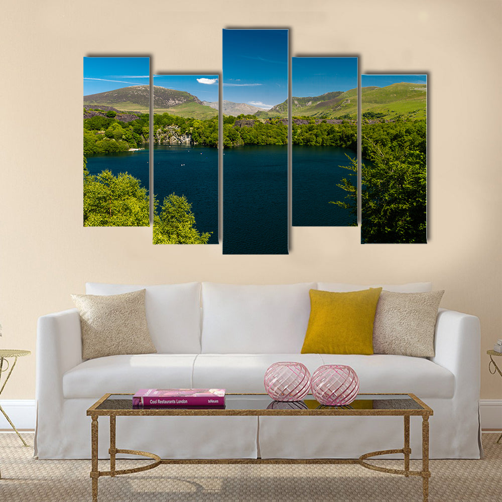 Looking Across The Dorothea Slate Of An Island Loaded With Water, United Kingdom, Multi Panel Canvas Wall Art
