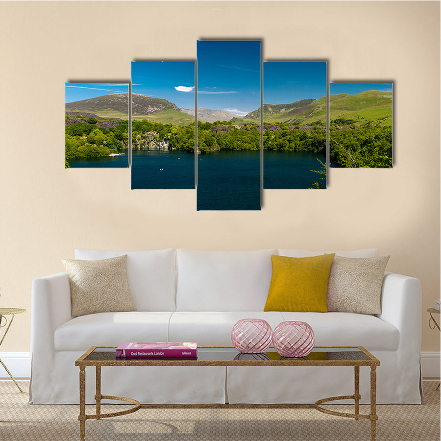 Looking Across The Dorothea Slate Of An Island Loaded With Water, United Kingdom, Multi Panel Canvas Wall Art