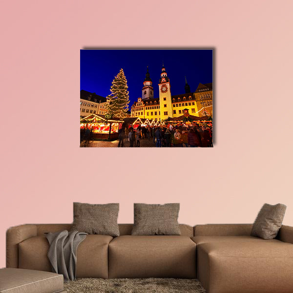 Chemnitz christmas market in Germany multi panel canvas wall art
