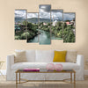 Nerteva River and Old City of Mostar, with Ottoman Mosque Multi panel canvas wall art