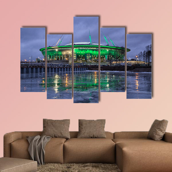 Zenit Saint Petersburg on Krestovsky Island multi panel canvas wall art