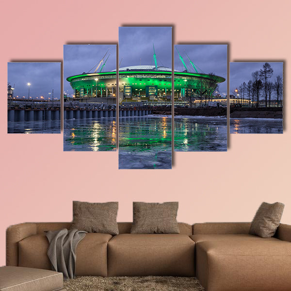 Zenit Saint Petersburg on Krestovsky Island multi panel canvas wall art