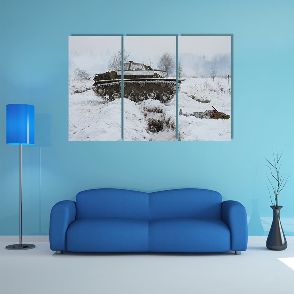 Military Tank Of Russia Multi Panel Canvas Wall Art