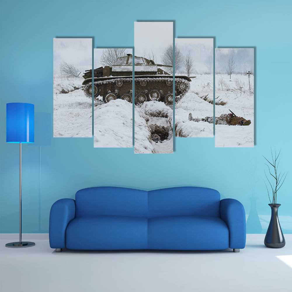 Military Tank Of Russia Multi Panel Canvas Wall Art