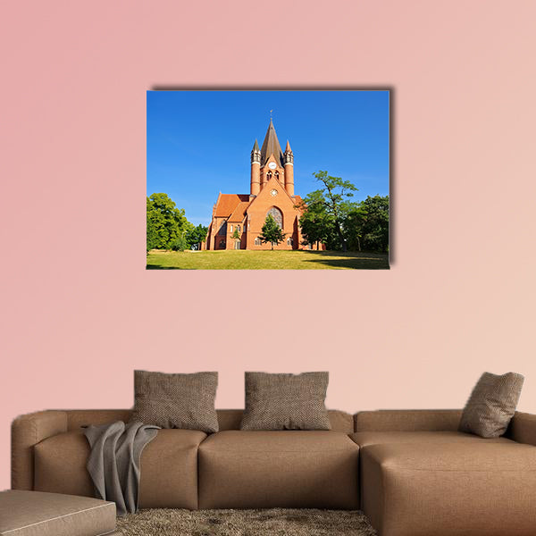 Halle, the Paulus-Church protestant church in brick gothic wall art