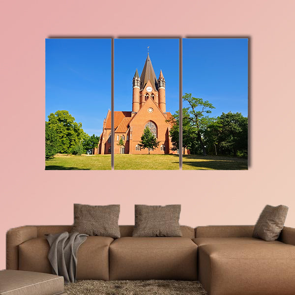 Halle, the Paulus-Church protestant church in brick gothic wall art