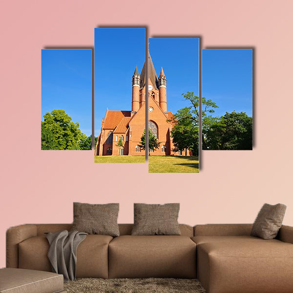 Halle, the Paulus-Church protestant church in brick gothic wall art