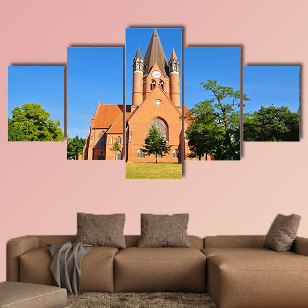 Halle, the Paulus-Church protestant church in brick gothic wall art