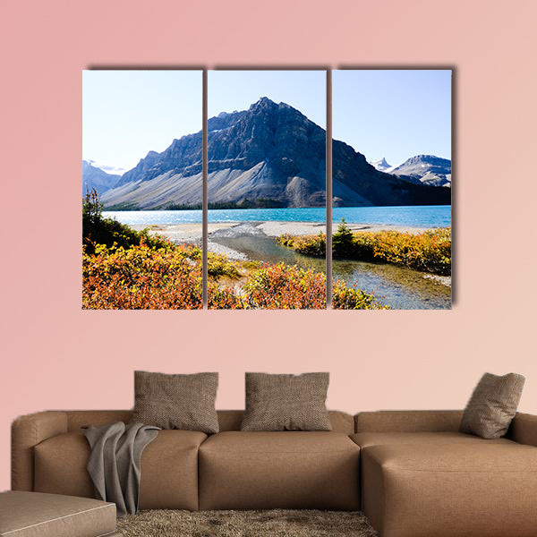 Bow Lake in Autumn, Canadian Rockies Multi panel canvas wall art